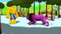 Халк против Льва цвета Finger семья потешки | 3D Анимационный фильмы для детей стишки