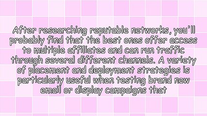 Affiliate Network Perks