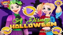 Cartoon game. DISNEY PRINCESS - Halloween. Princesses Elsa Ariel And Jasmine. Full Episodes