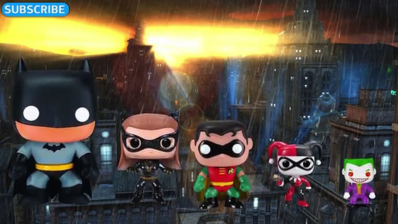 FINGER FAMILY NURSURY RHYMES Batman and Robin Joker Cat Woman