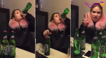 Elle boit 8 bières en 2 minutes !