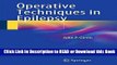Books Operative Techniques in Epilepsy Free Books