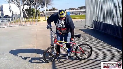 50yr old cycle rider does crazy cycle tricks