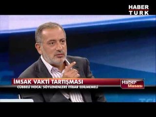 Cübbeli Ahmet Hoca'dan 'imsak vakti' tartışması