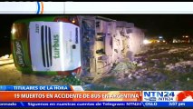 Asciende a 19 el número de muertos que deja accidente de autobús que viajaba de Argentina hacia Chile