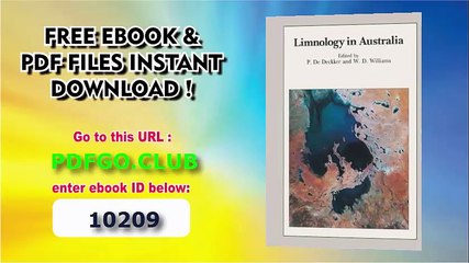 Limnology in Australia (Monographiae Biologicae)