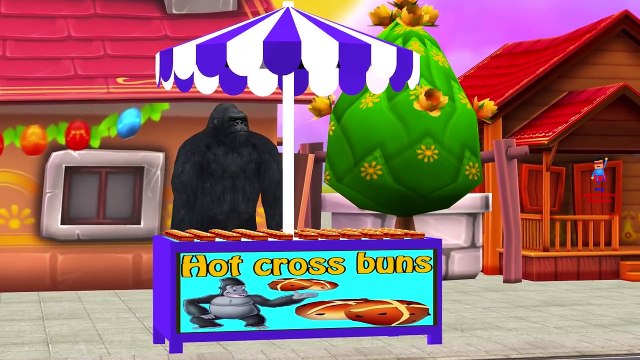 Elephant Lion Shark Finger Family | Dinosaur Gorilla Hot Cross Buns And More Animals Nurse