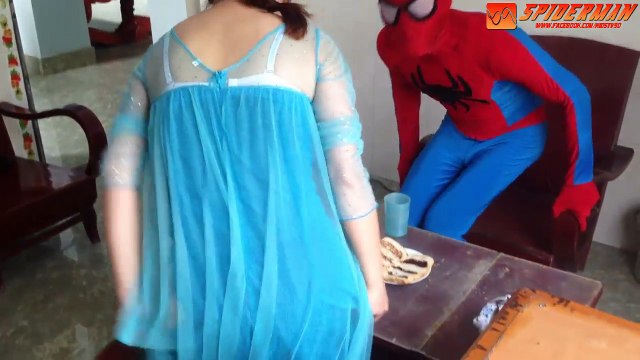 Spiderman vs Frozen Elsa Prank Challenge, Joker Poo and Fart Fun Superheroes Movie In real
