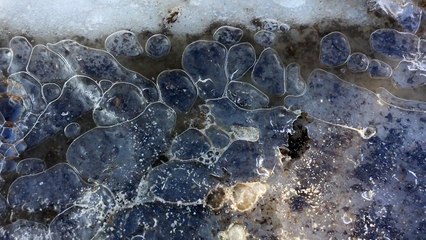 Flat bubbles in flowing water - Bulgaria, Zadruga