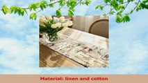 Ethomes Classic Linen  Cotton Printed Natural Table Runner approx 13 x 86 inches 51748d51