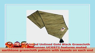 Manual Clef Ground Grasscloth Texture Tapestry Tablerunner UCGS72 13x72 Gold Black dc4406dc
