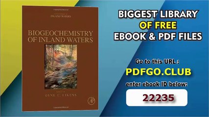 Biogeochemistry of Inland Waters