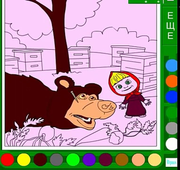 Masha y el Oso para colorear de fotogramas de la película