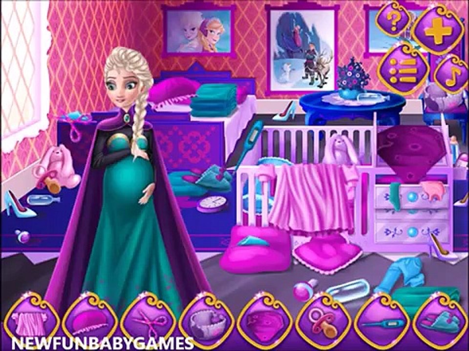 Congelados Elsa Sorpresa de Embarazo Disney Completa de dibujos animados Juego Episodio para Niños en inglés