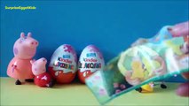 SURPRISE EGGS unboxing with Peppa Pig family Kinder Überraschung