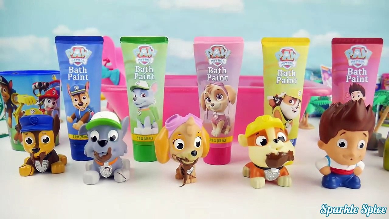 Learn COLORS with PJ Masks Disney Jr Bath Paint Paw Patrol Catboy Bathtime Toys, Bubbles,