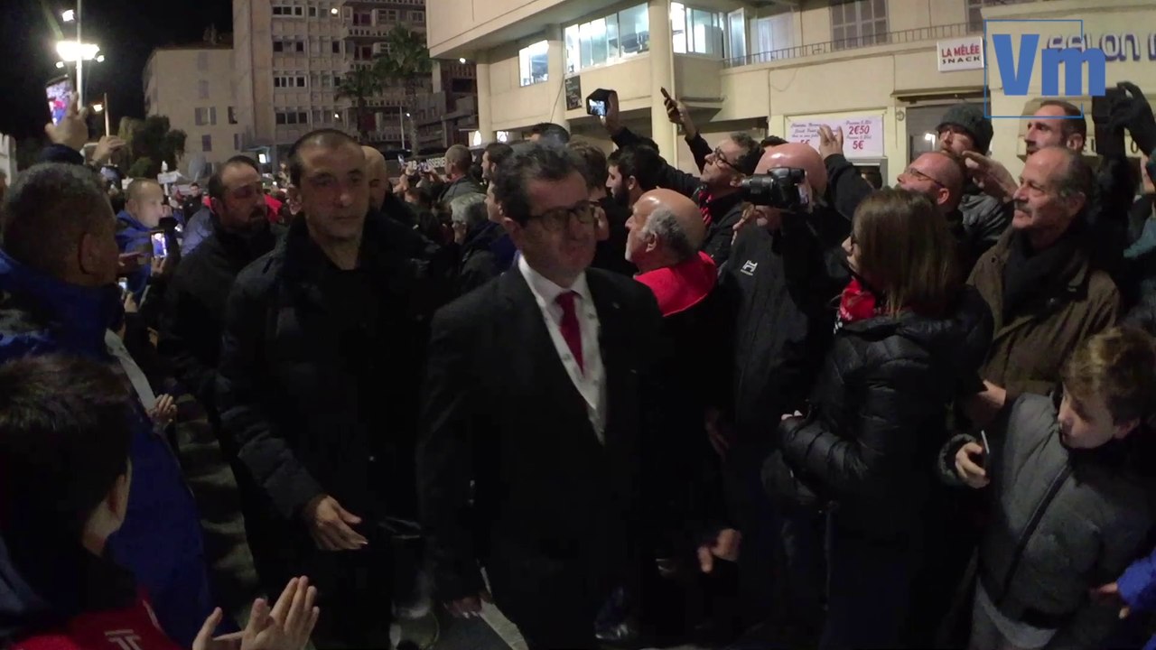 RCT-Lyon: l'arrivée des Toulonnais au Stade Mayol