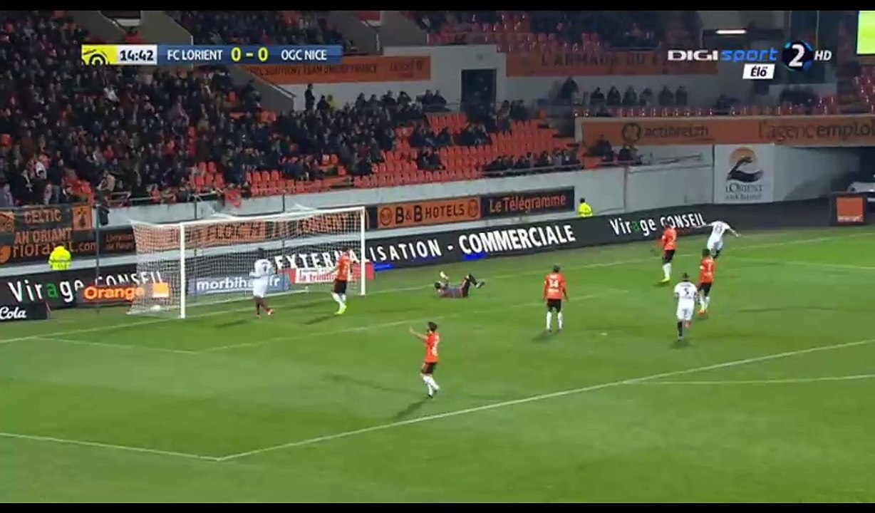 Wylan Cyprien Goal HD - Lorient 0-1 Nice - 18.02.2017