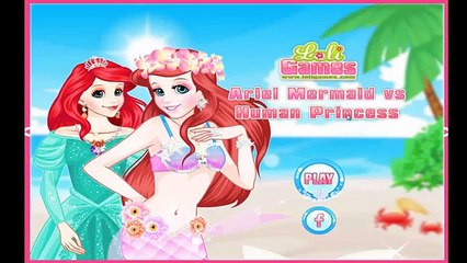 Ariel Sirena Vs Humanos De La Princesa De Dibujos Animados De Video Juego Para Las Niñas