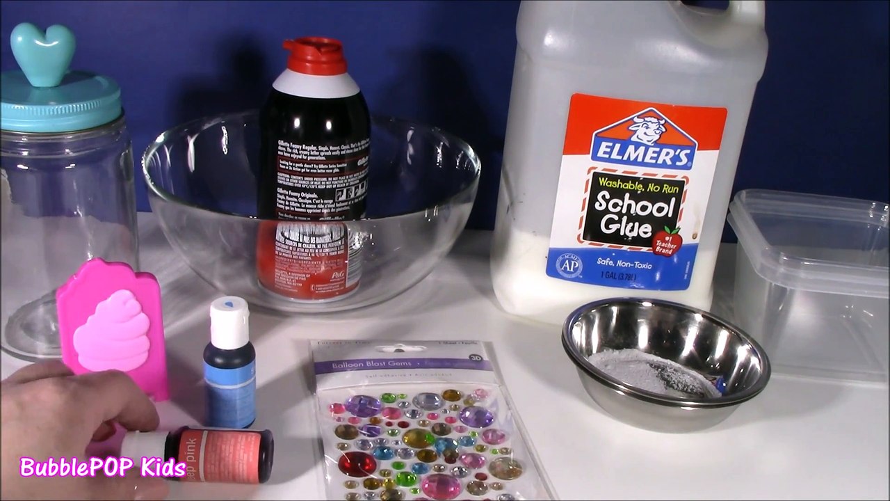 DIY SQUISHY Fluffy Cotton Candy SLIME Putty! Make Your Own Pink & Blue Swirly! Decorate Jar! FUN