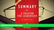 Audiobook  Summary of a Passion for Leadership: By Robert Gates - Includes Analysis For Kindle