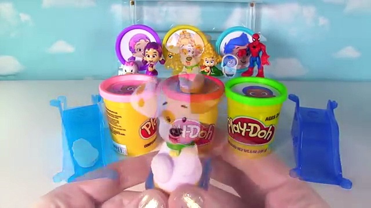 BUBBLE GUPPIES Play Doh Surprise Toys - LEARN COLORS Nick Jr Kids
