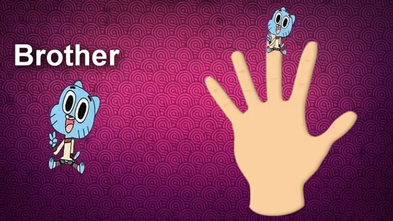 DADDY FINGER FAMILY SONG Gumball Nursery Rhymes for Children Babies and Toddlers