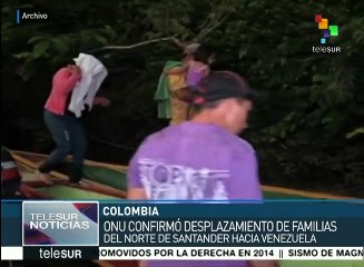ONU informa sobre desplazamiento forzado de 53 familias en Colombia