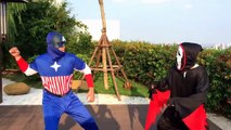 #Captain America vs Iron man w/ Civil War #LIGHTSABER FIGHT Scream vs Evil Superheroes In