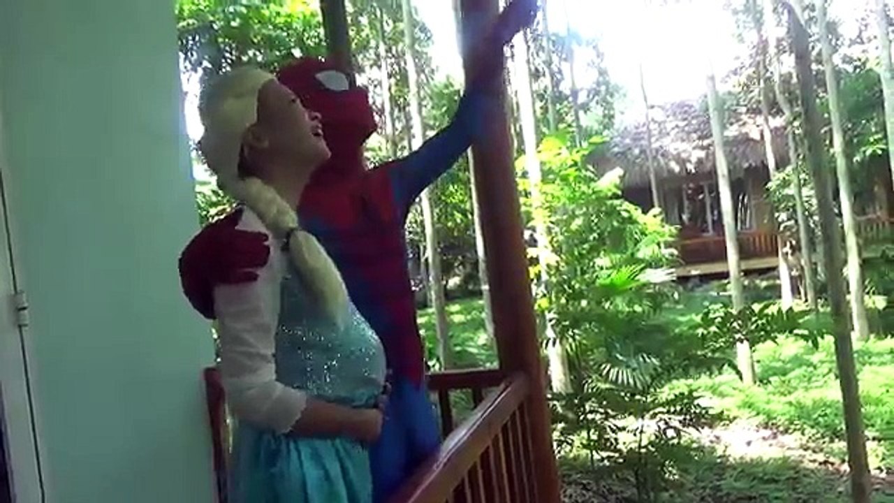 Pregnant PINK SPIDERGIRL vs BAD BABY! w/ Spider-Man & Frozen Elsa Superheroes in Real Life