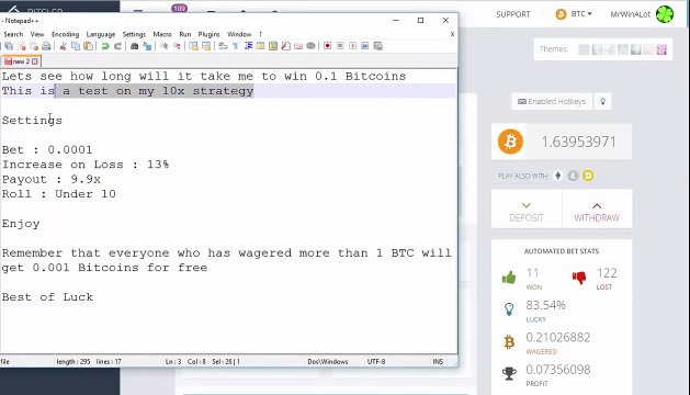 Another Bitsler 100% safe trick [New Winning Bot for BitSler 2017]