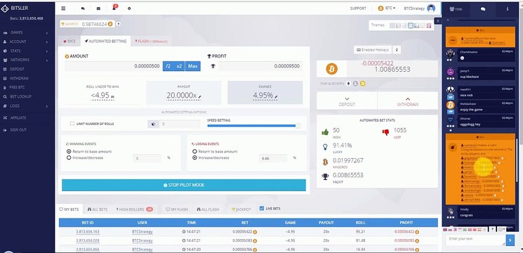 best trick ever Bitsler 2017 HUGE PROFIT!! [New Winning Bot for BitSler 2017]