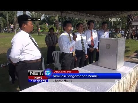 NET17-Polres Lamongan Gelar Simulasi Pengamanan Pemilu Diikuti 700 Personil