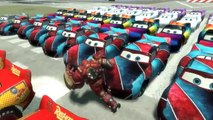 Rayo McQueen de Transporte con Spiderman NIÑOS de dibujos animados Divertido canciones infantiles Canciones para
