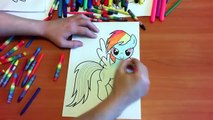 My Little Pony New Coloring Pages for Kids Colors Rainbow Coloring colored markers felt pens