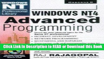 Download Video: Books Windows Nt 4 Advanced Programming (Windows Nt Professional Library) Free Books