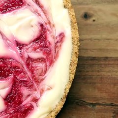 Raspberry Ripple Cheesecake In 3 Easy Steps