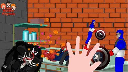 CAPTAIN AMERICA/Ultimate Spider-Man VS VENOM - EPIC BATTLE FINGER FAMILY