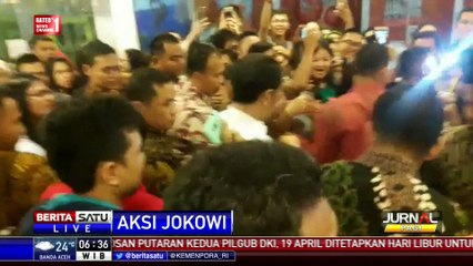 Jokowi dan Putrinya Diserbu Warga di Botani Square