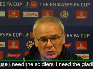 Ranieri calls for gladiator reaction