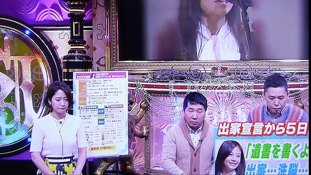 サンデージャポン　テリー伊藤、西川史子、藤田ニコルが清水富美加の出家騒動を語る。