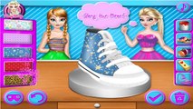 Elsa and Anna Shoe Decor - Queen Elsa and Frozen Anna Decorate Shoes - Frozen Sisters Game