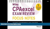 Audiobook  Wiley CPAexcel Exam Review January 2017 Focus Notes: Business Environment and Concepts