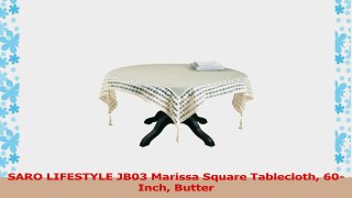 SARO LIFESTYLE JB03 Marissa Square Tablecloth 60Inch Butter 67d8dbbd