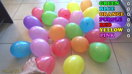 Learn Colors and to Count with Balloons and Surprise Eggs! Funny Learning Contest