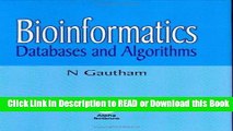 BEST PDF Bioinformatics: Databases and Algorithms BOOOK ONLINE
