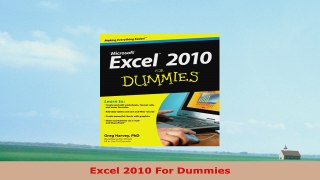 READ ONLINE  Excel 2010 For Dummies