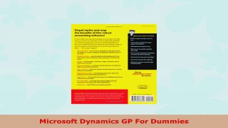 READ ONLINE  Microsoft Dynamics GP For Dummies