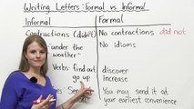 Writing Letters- formal & informal English
