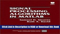 Read Book Signal Processing Algorithms in MATLAB (Bk/Disk) Free Books